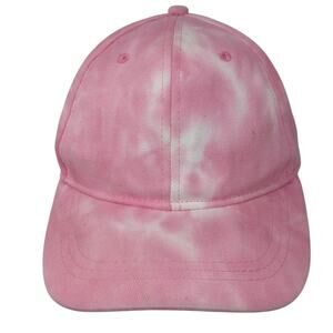 Dittos Slideback Baseball Cap Pink One Size Adjustable Tie Dye Blank 6 Panel
